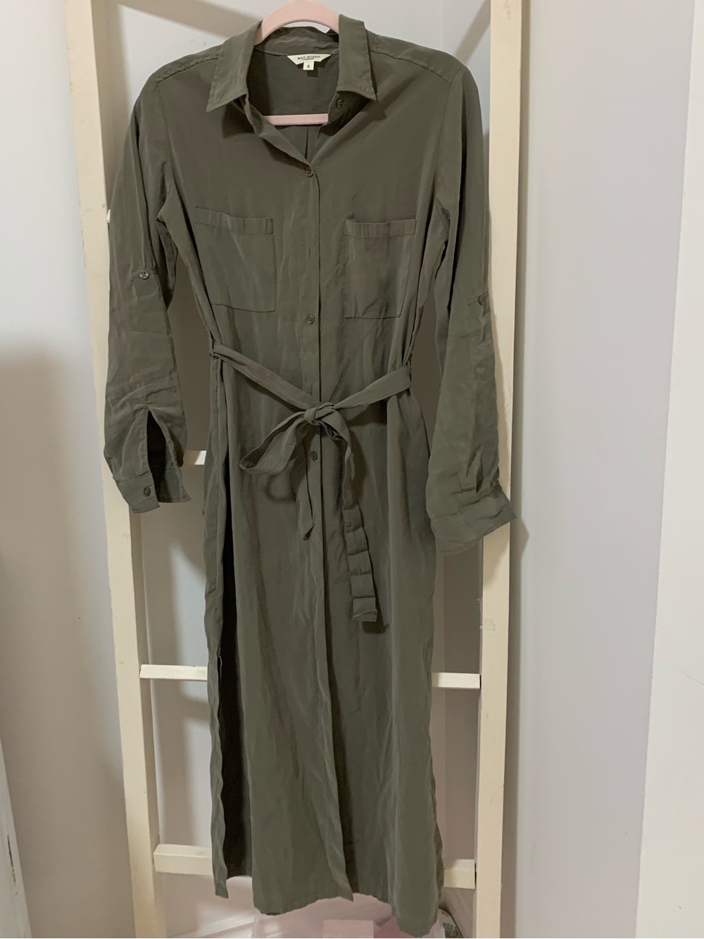 Max Studio utility midi shirt dress